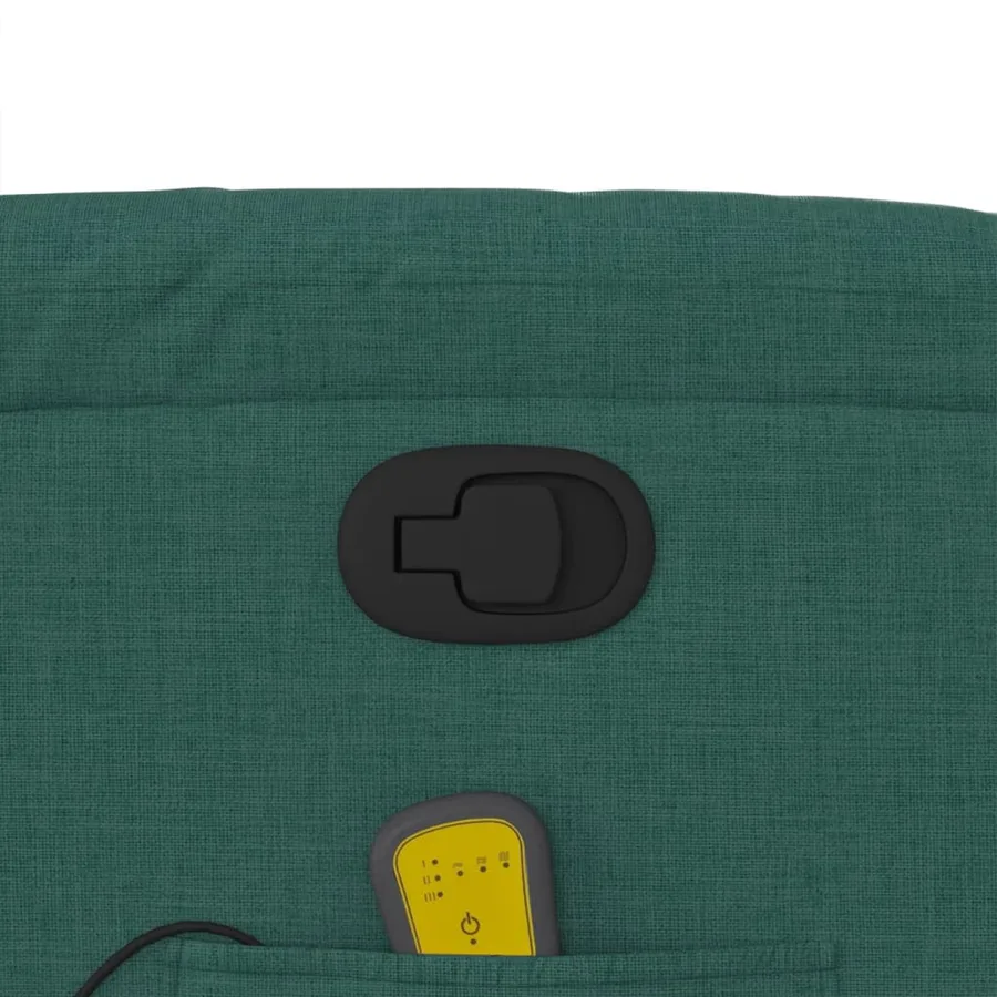 Fauteuil inclinable de massage vert foncé tissu - 10