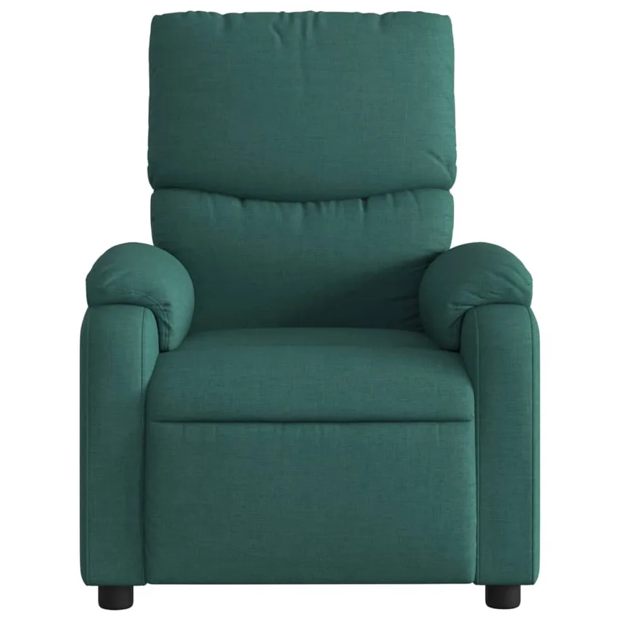 Fauteuil inclinable de massage vert foncé tissu - 7