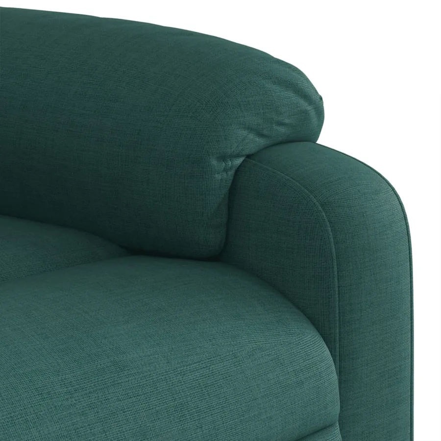 Fauteuil inclinable de massage vert foncé tissu - 9