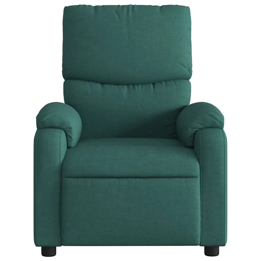 Fauteuil de massage inclinable Vert foncé Tissu - 5