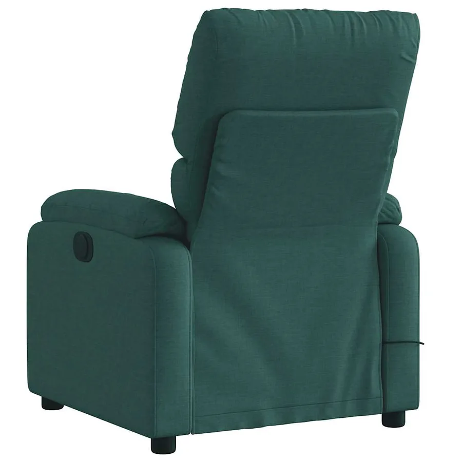 Fauteuil de massage inclinable Vert foncé Tissu - 7