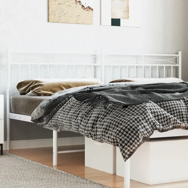 Tête de lit de remplacement métal blanc 200 cm
