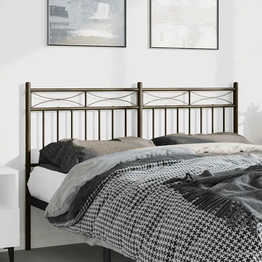 Tête de lit de remplacement métal noir 150 cm