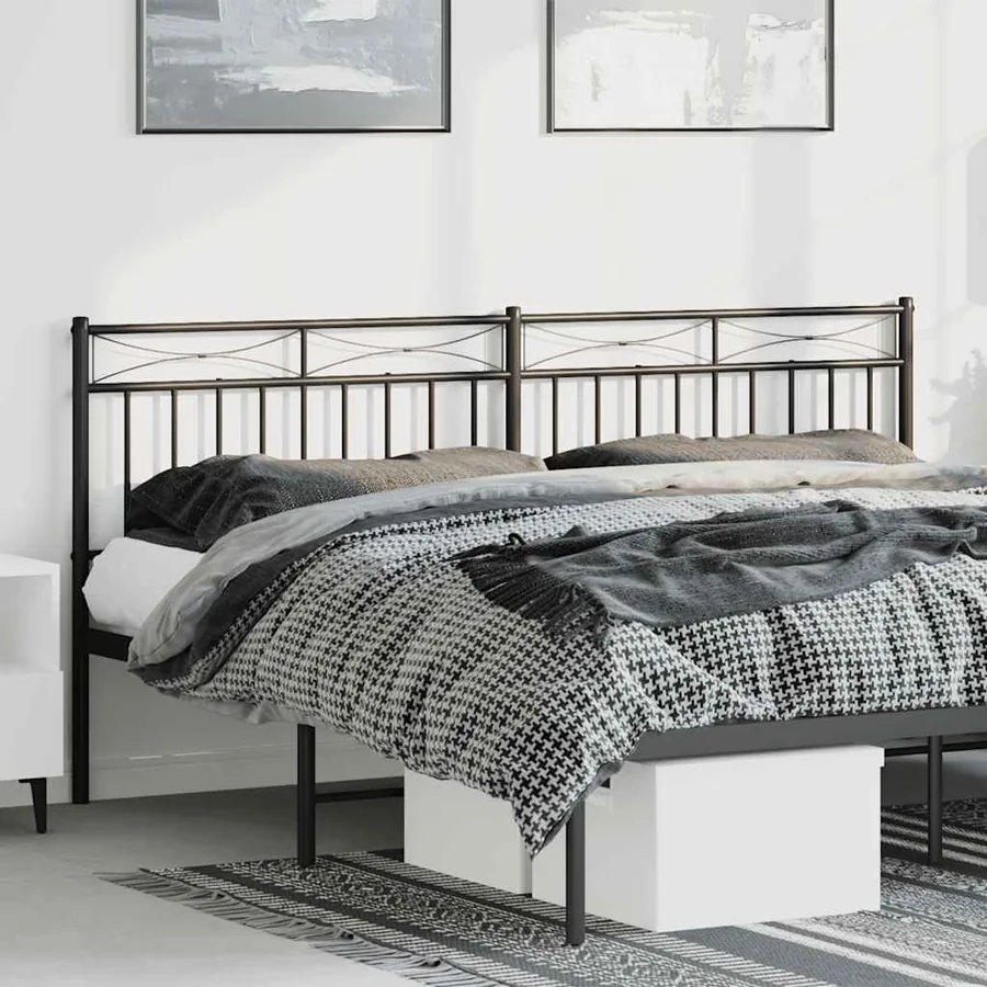 Tête de lit de remplacement métal noir 180 cm