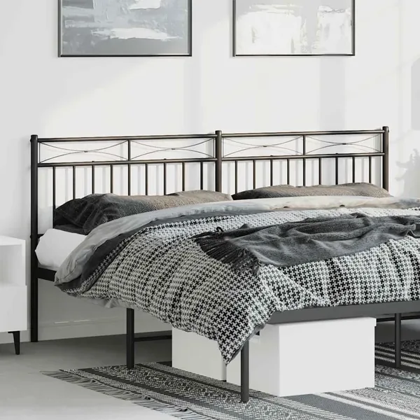 Tête de lit de remplacement métal noir 180 cm