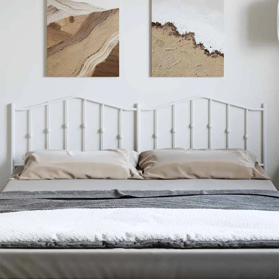 Tête de lit de remplacement métal blanc 193 cm - 3