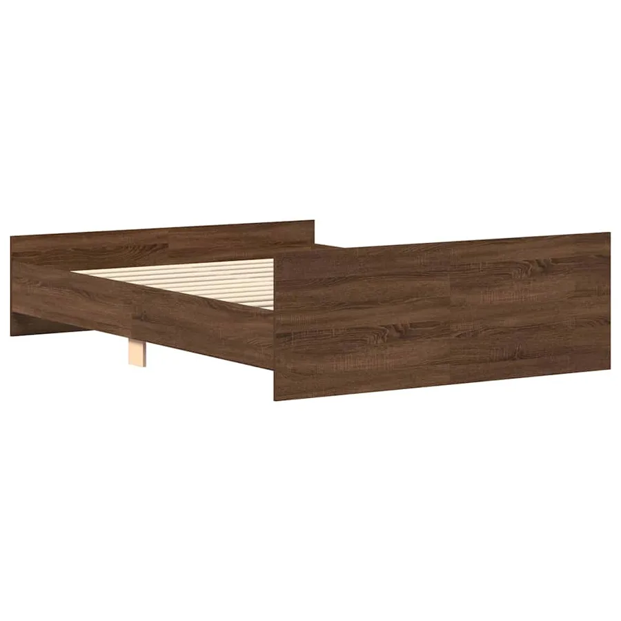 Cadre de lit sans matelas chêne marron 140x190 cm - 6