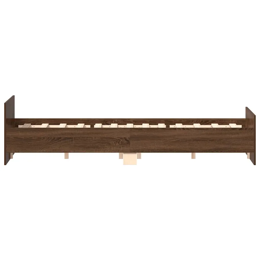 Cadre de lit sans matelas chêne marron 140x190 cm - 7