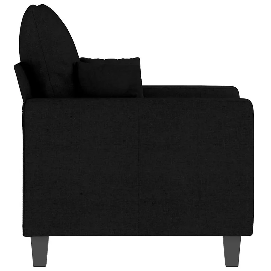 Fauteuil Noir 60 cm Tissu - 5