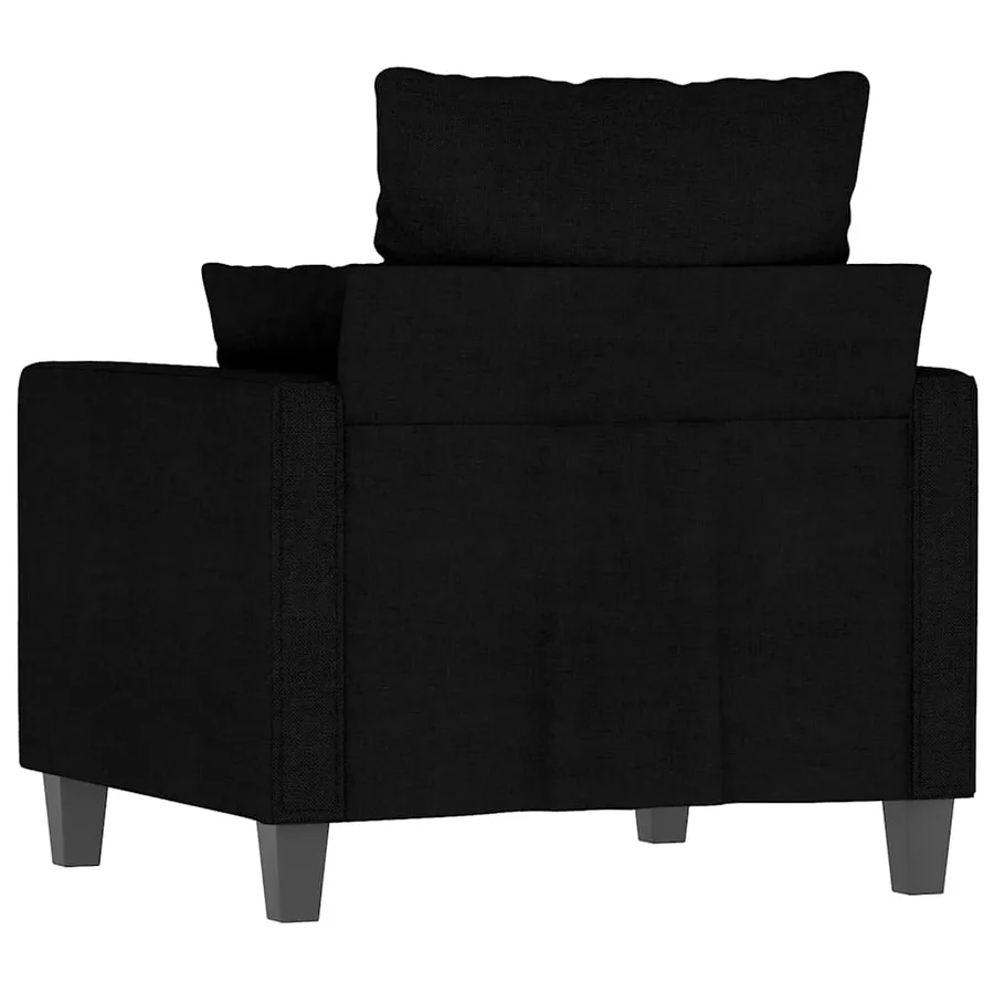 Fauteuil Noir 60 cm Tissu - 6