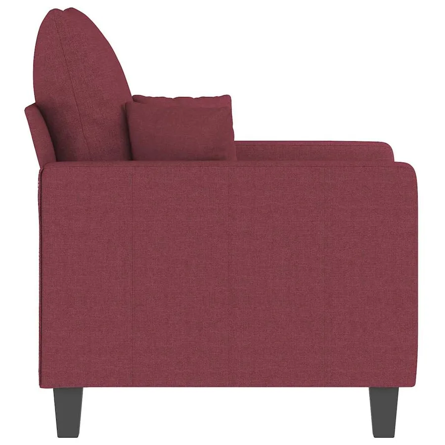 Fauteuil Rouge bordeaux 60 cm Tissu - 5