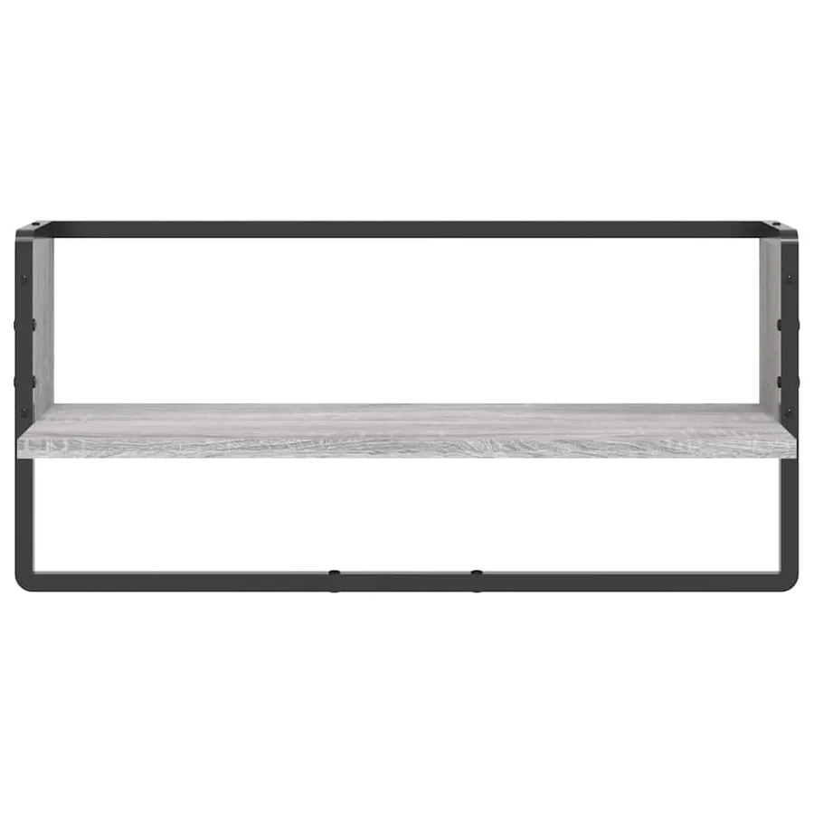 Étagère murale avec barre sonoma gris 65x25x30 cm - 4
