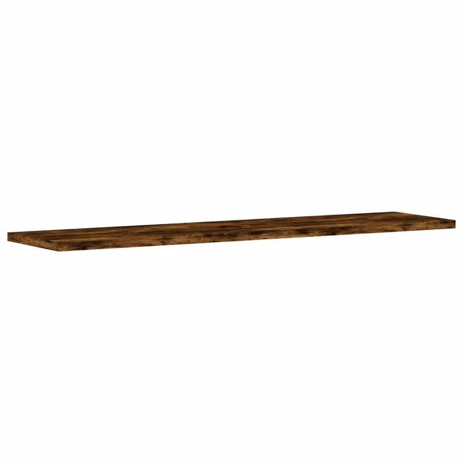 Étagères murales 4 pcs chêne fumé 80x20x1,5cm bois d'ingénierie - 2