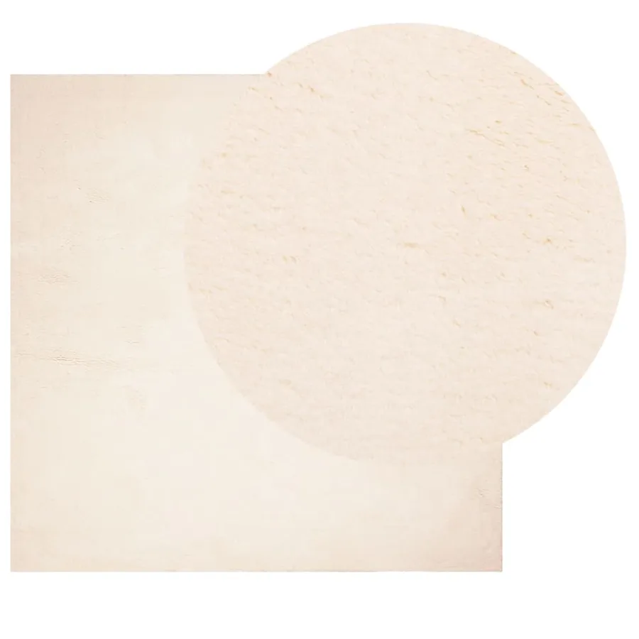 Tapis HUARTE à poils courts doux et lavable beige 200x200 cm - 3