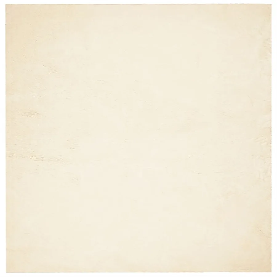Tapis HUARTE à poils courts doux et lavable crème 120x120 cm - 2