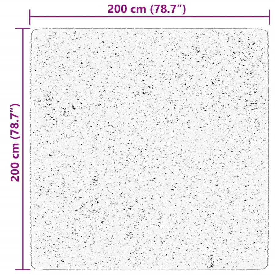 Tapis HUARTE à poils courts doux et lavable crème 200x200 cm - 10