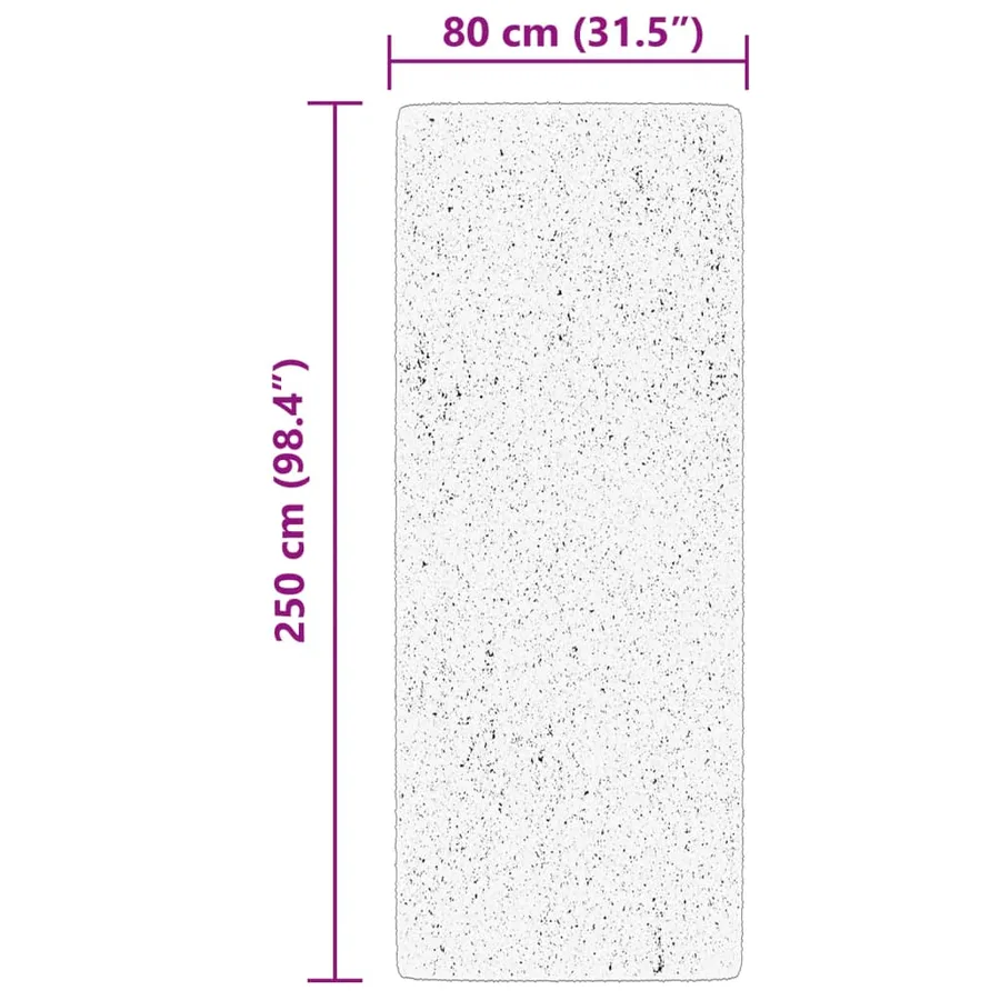 Tapis HUARTE à poils courts doux et lavable crème 80x250 cm - 10