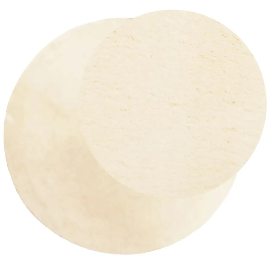 Tapis HUARTE à poils courts doux et lavable crème Ø 160 cm - 3