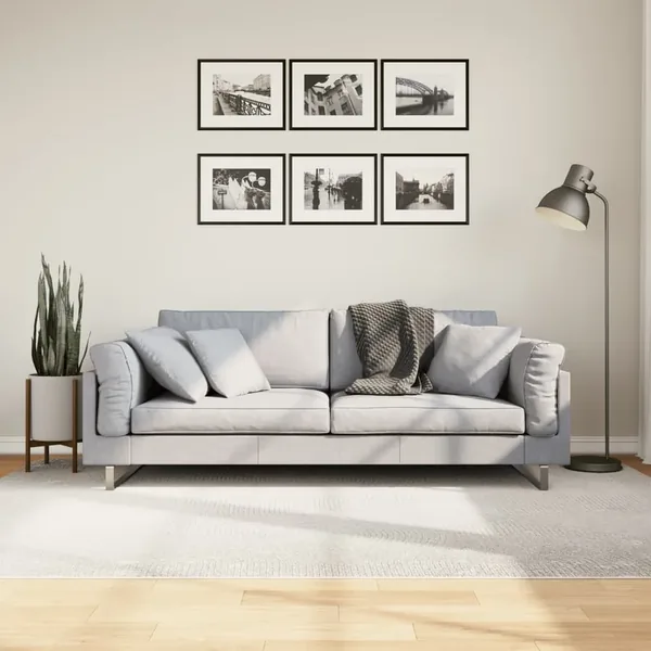 Tapis IZA poils courts style scandinave crème 160x230 cm