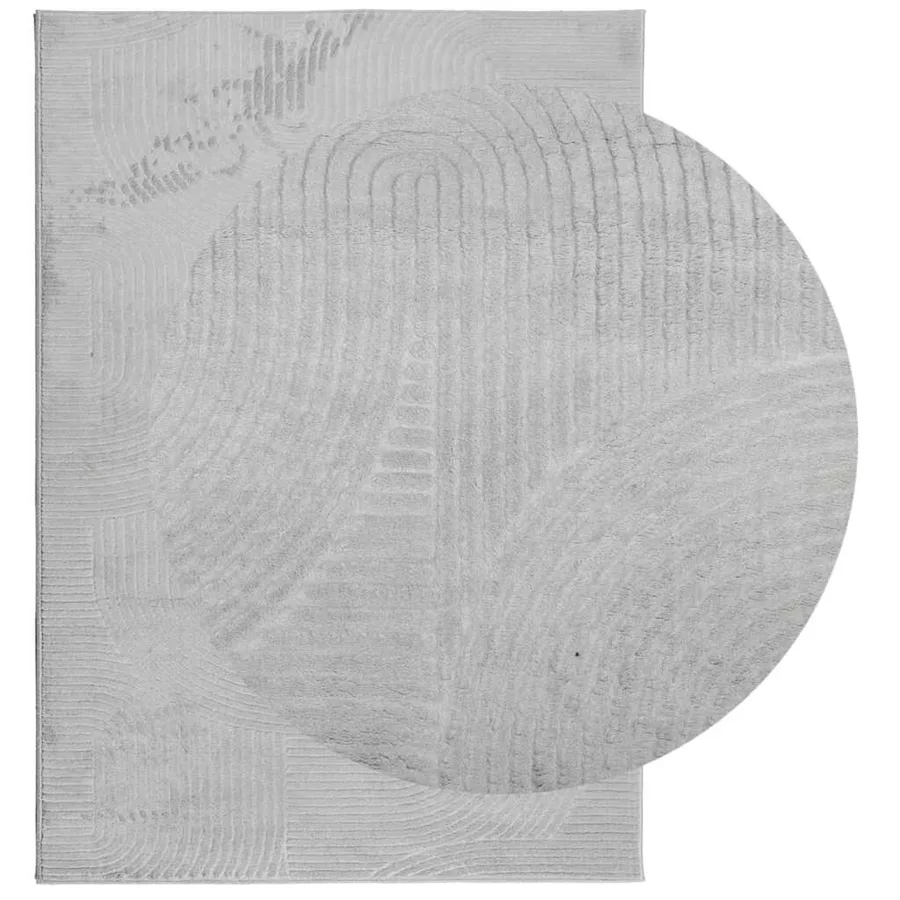 Tapis IZA poils courts style scandinave gris 160x230 cm - 3