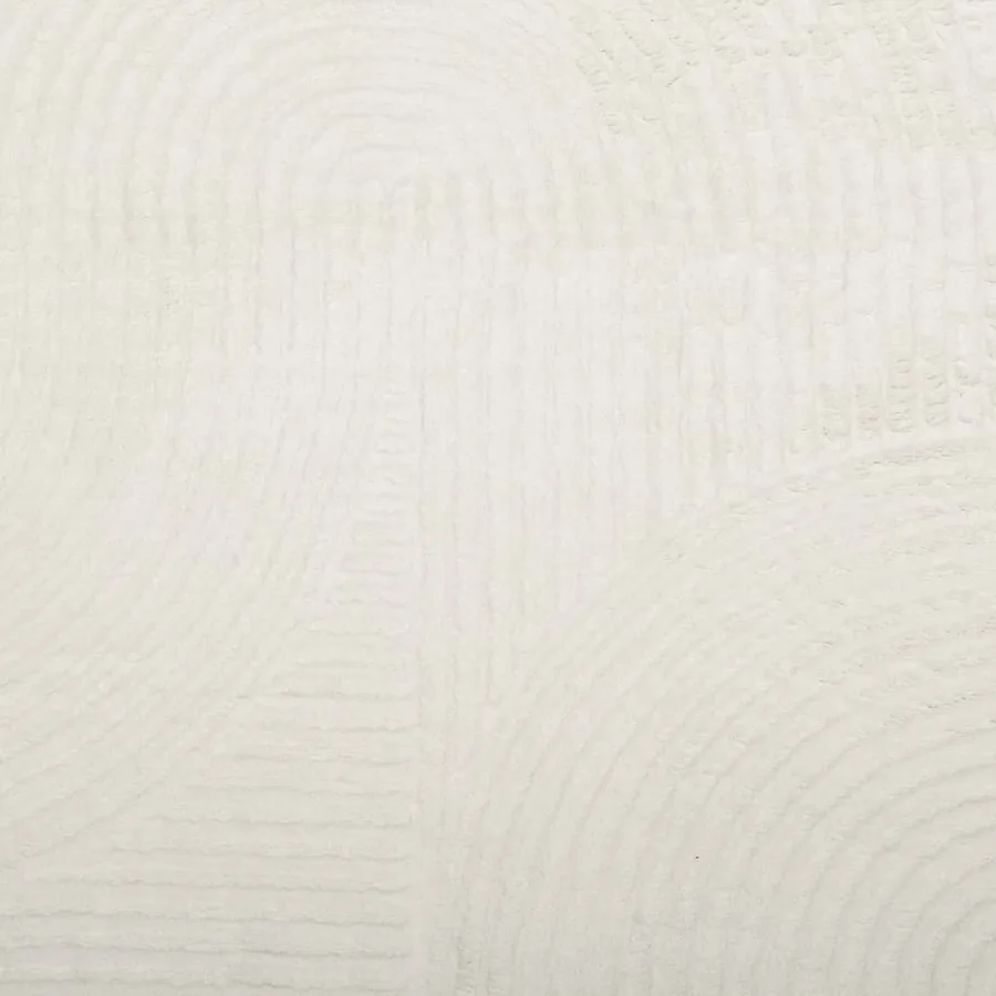 Tapis IZA poils courts style scandinave crème Ø 200 cm - 9