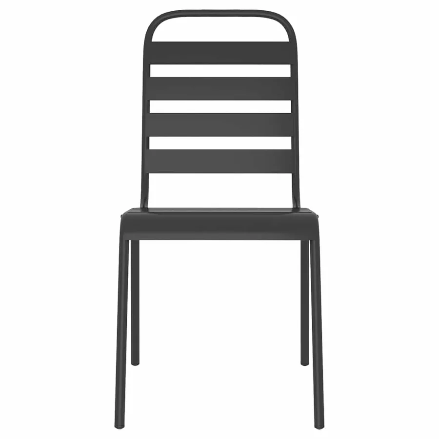 Ensemble à manger de jardin 5 pcs anthracite acier - 6