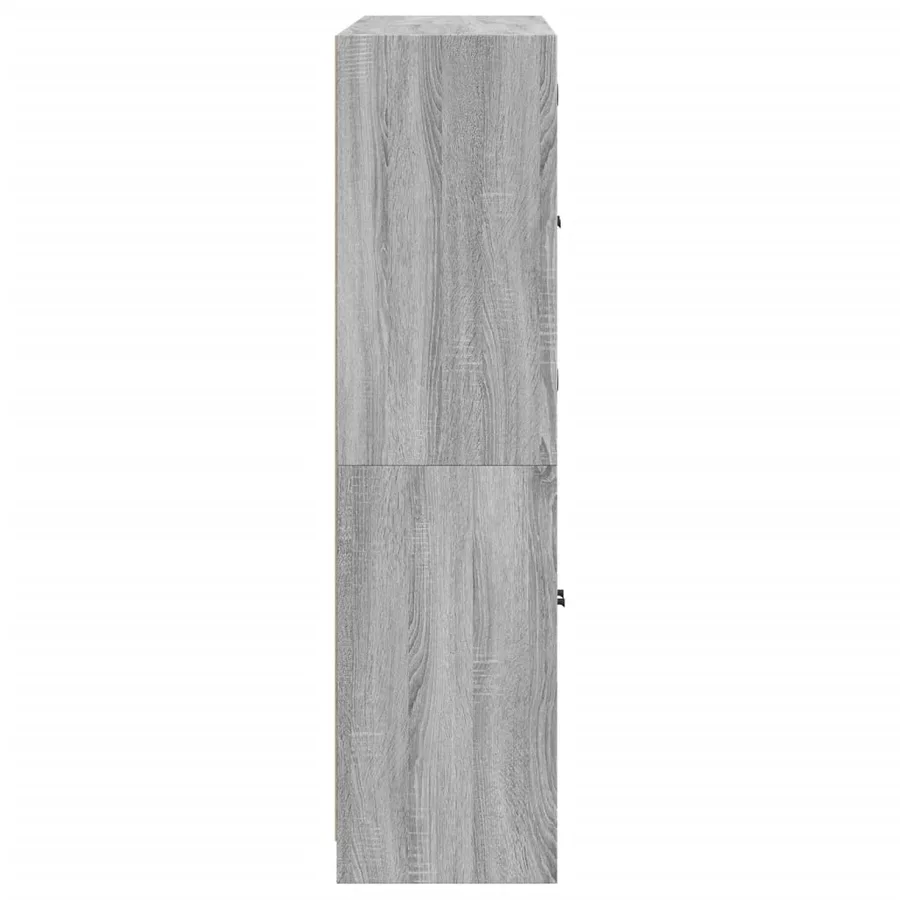 Bibliothèque avec portes sonoma gris 136x37x142 cm - 8