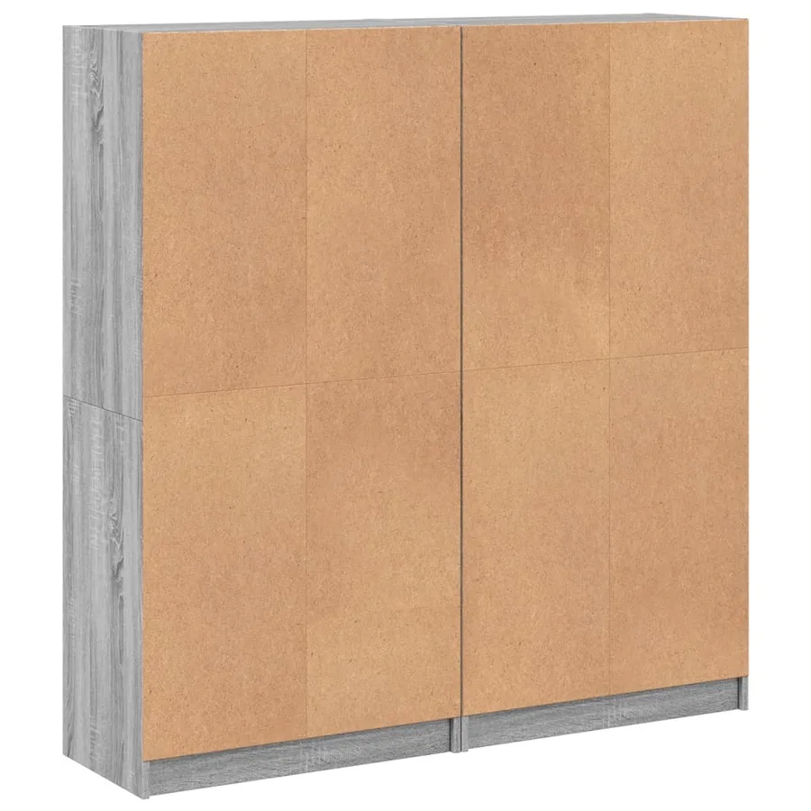 Bibliothèque avec portes sonoma gris 136x37x142 cm - 9