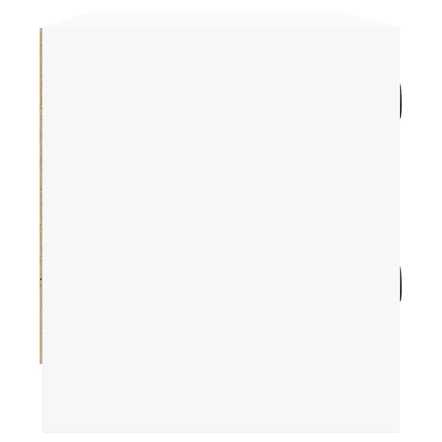 Meuble TV avec portes en verre blanc 102x37x42 cm - 7