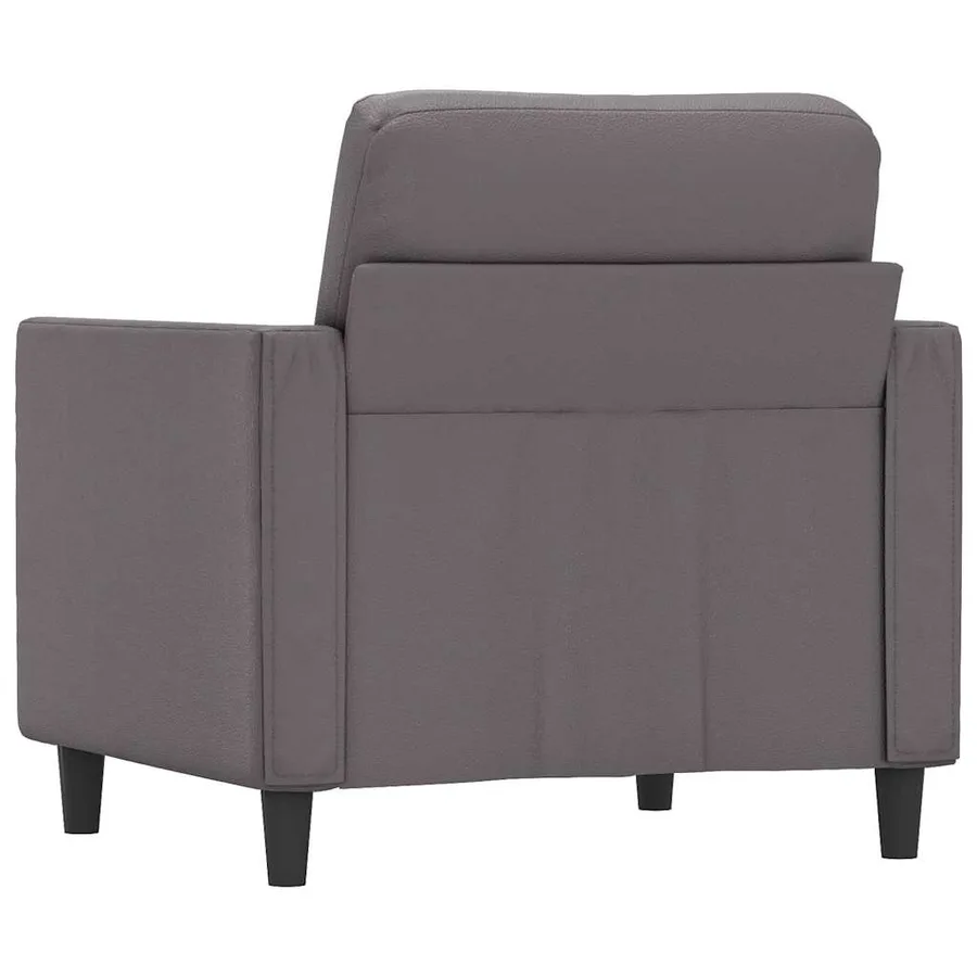 Fauteuil Gris 60 cm Similicuir - 6