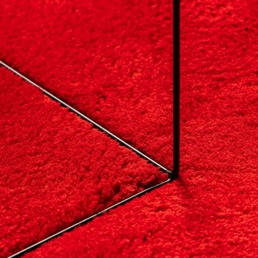 Tapis HUARTE à poils courts doux et lavable rouge 140x200 cm - 8