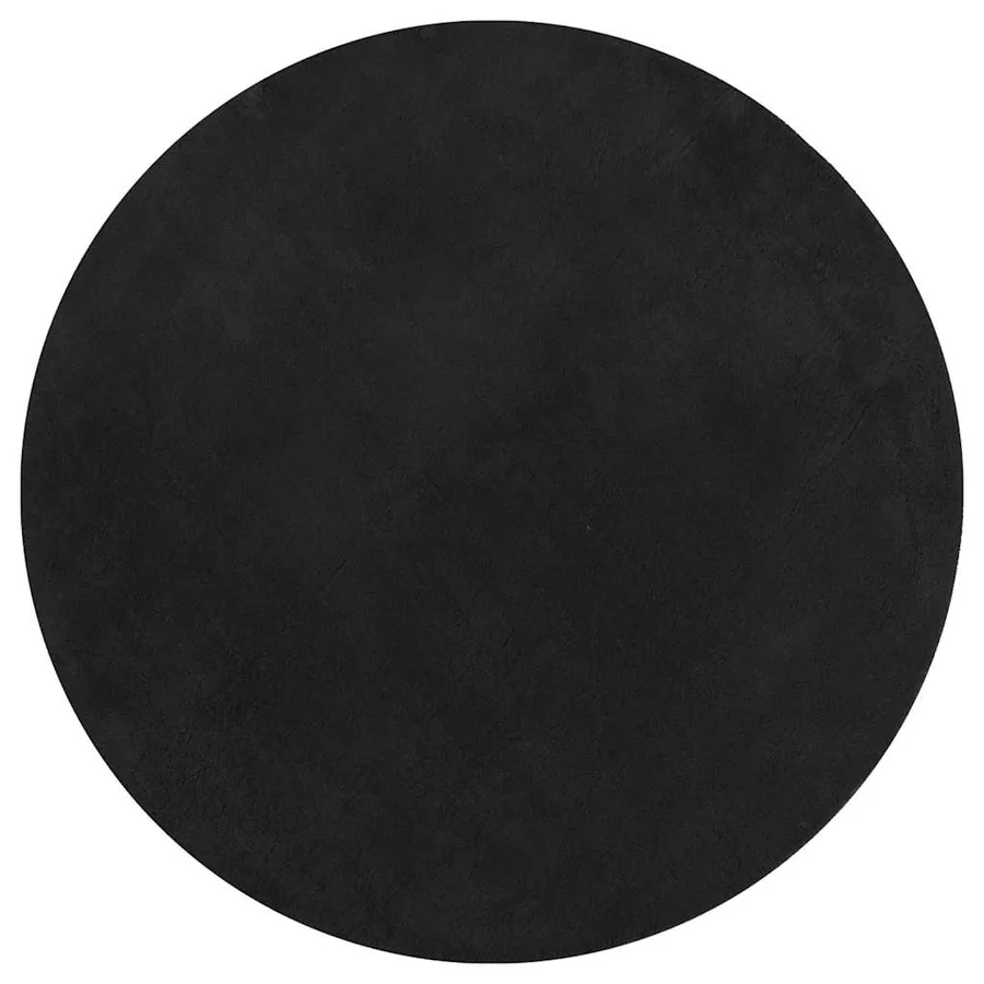 Tapis HUARTE à poils courts doux et lavable noir Ø 200 cm - 2
