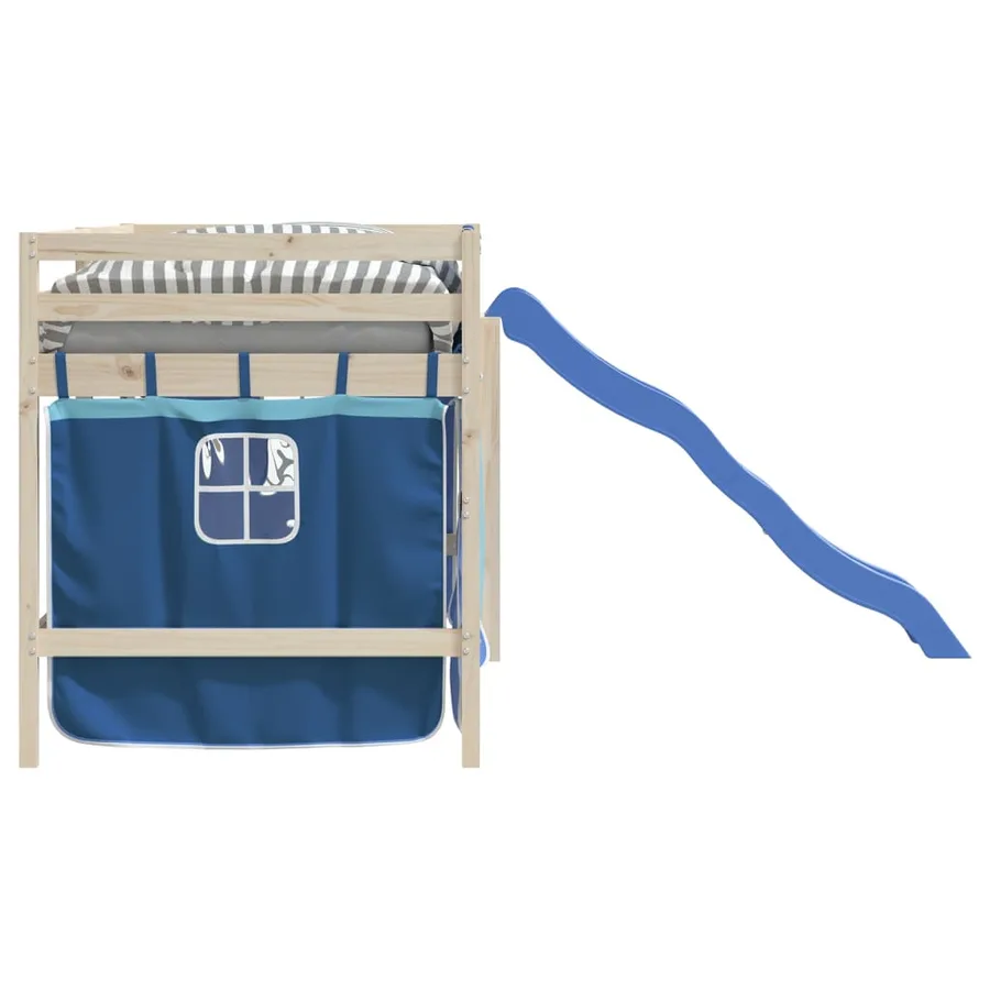 Rideaux pour lit mezzanine bleu polyester - 6