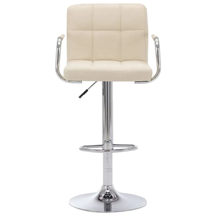 Chaises de bar lot de 2 crème tissu - 3