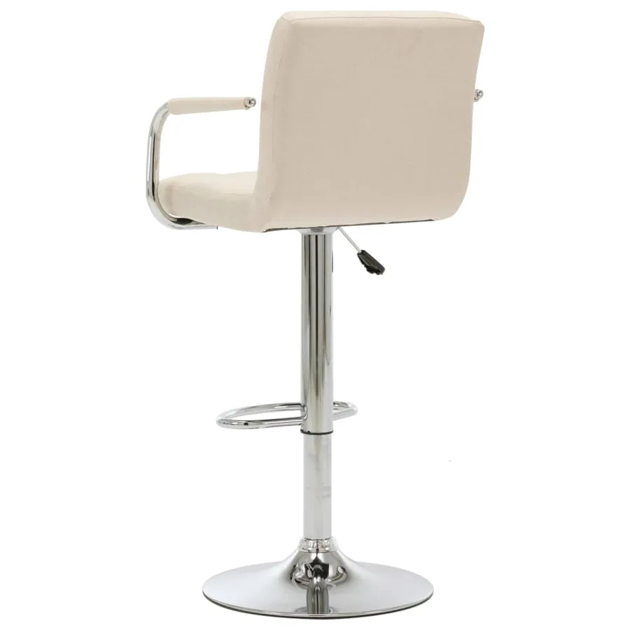 Chaises de bar lot de 2 crème tissu - 5