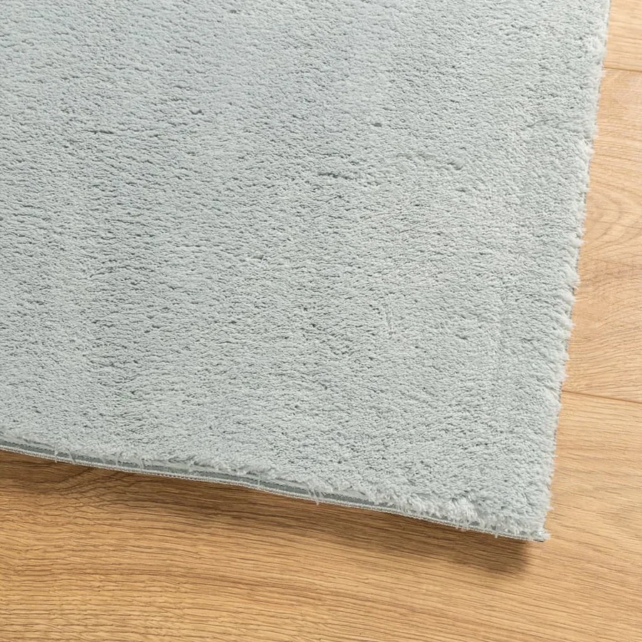 Tapis HUARTE à poils courts doux et lavable bleu 80x250 cm - 4