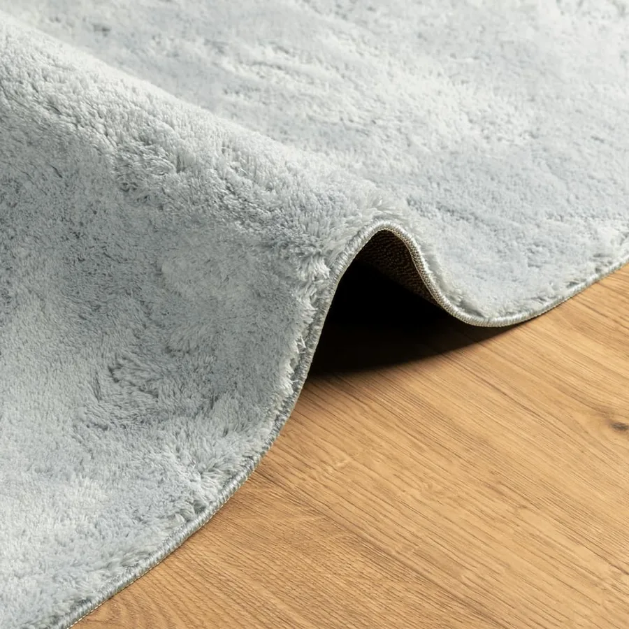 Tapis HUARTE à poils courts doux et lavable bleu 80x250 cm - 6