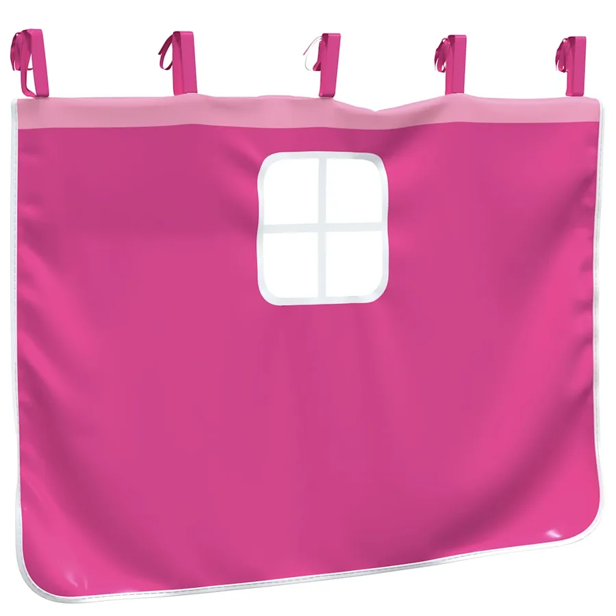 Rideaux pour lit mezzanine avec tunnel et tour rose - 9