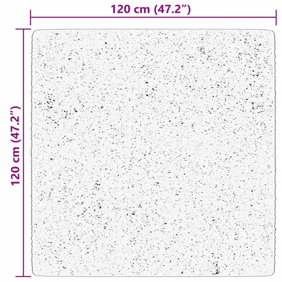 Tapis HUARTE à poils courts doux et lavable noir 120x120 cm - 10