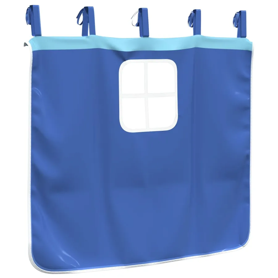 Rideaux pour lit mezzanine avec tour bleu polyester - 12