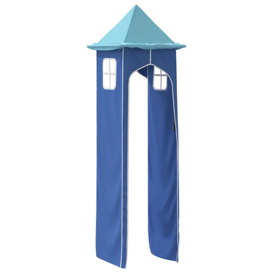 Rideaux pour lit mezzanine avec tour bleu polyester - 17