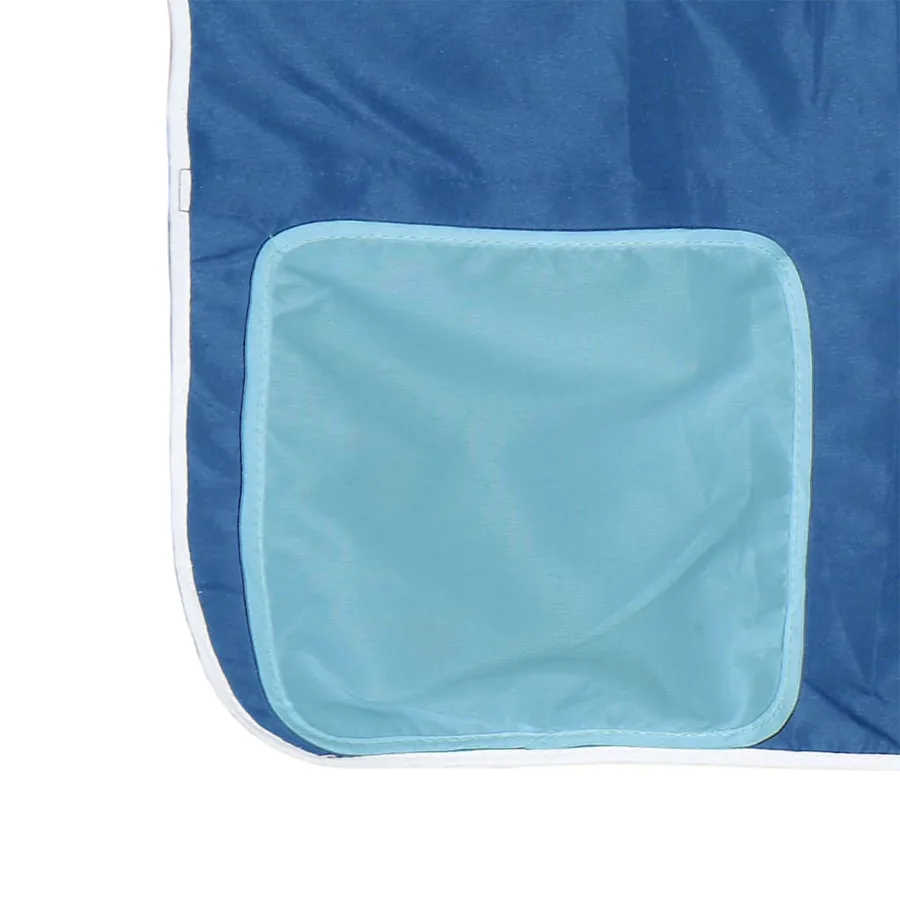 Rideaux pour lit mezzanine avec tour bleu polyester - 19