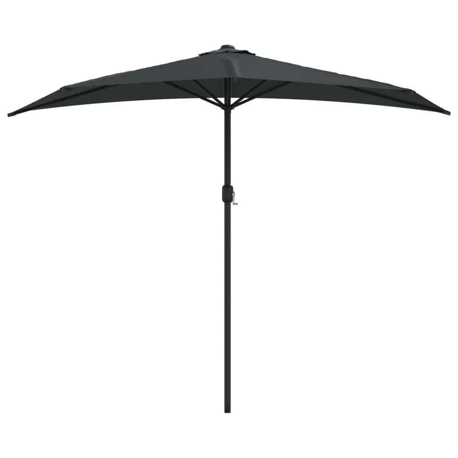 Parasol de balcon et mât en aluminium Anthracite 270x144cm Demi - 3