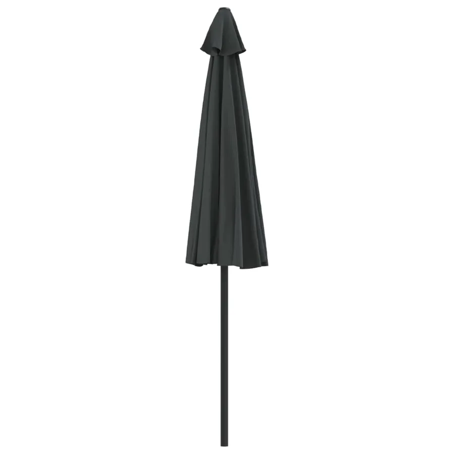 Parasol de balcon et mât en aluminium Anthracite 270x144cm Demi - 5