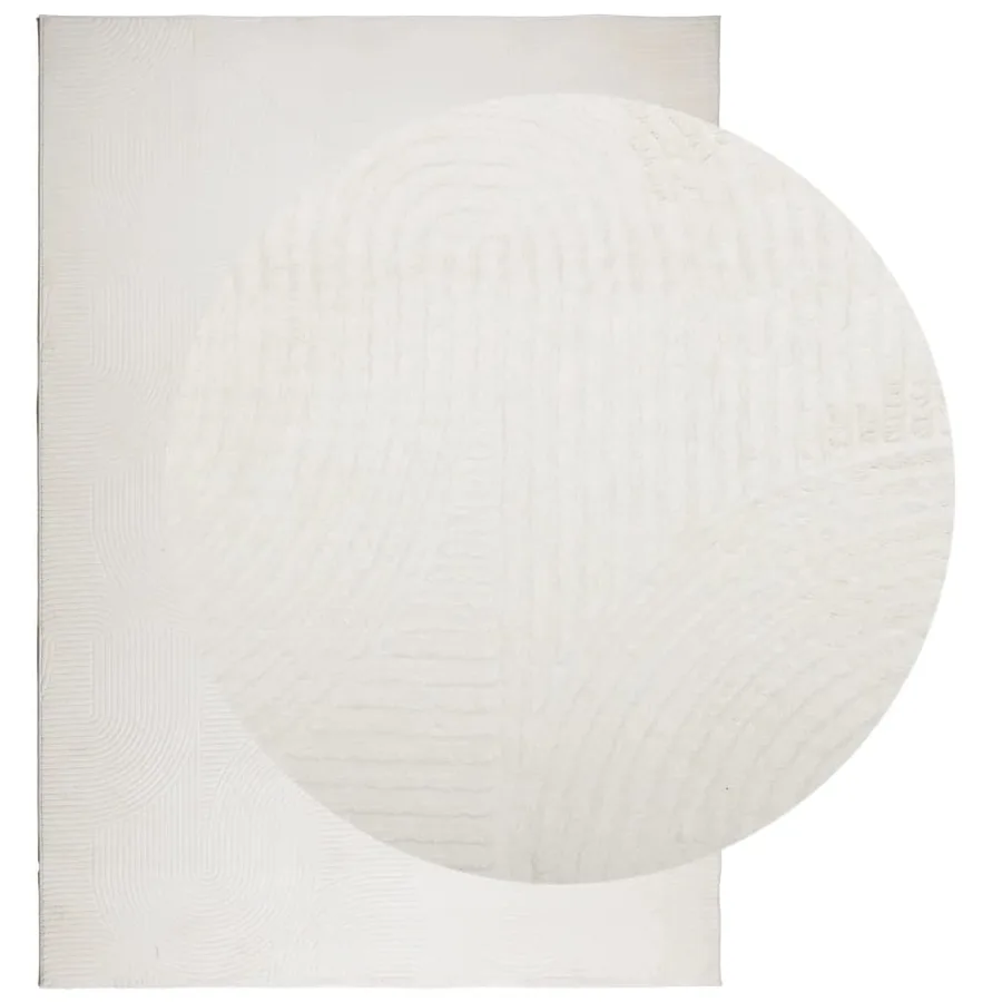 Tapis IZA poils courts style scandinave crème 120x170 cm - 3