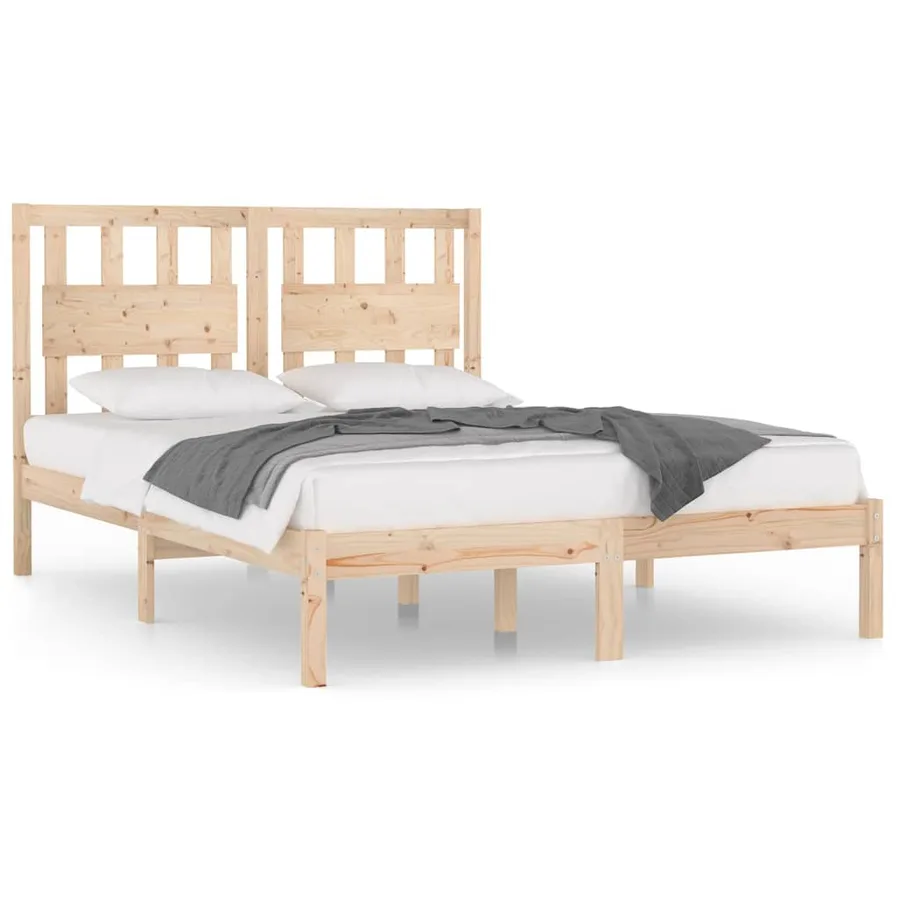Cadre de lit sans matelas bois massif - 2
