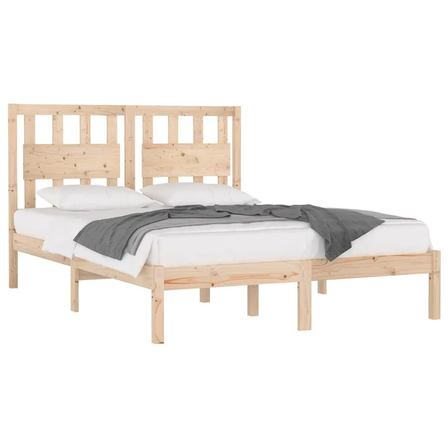 Cadre de lit sans matelas bois massif - 3