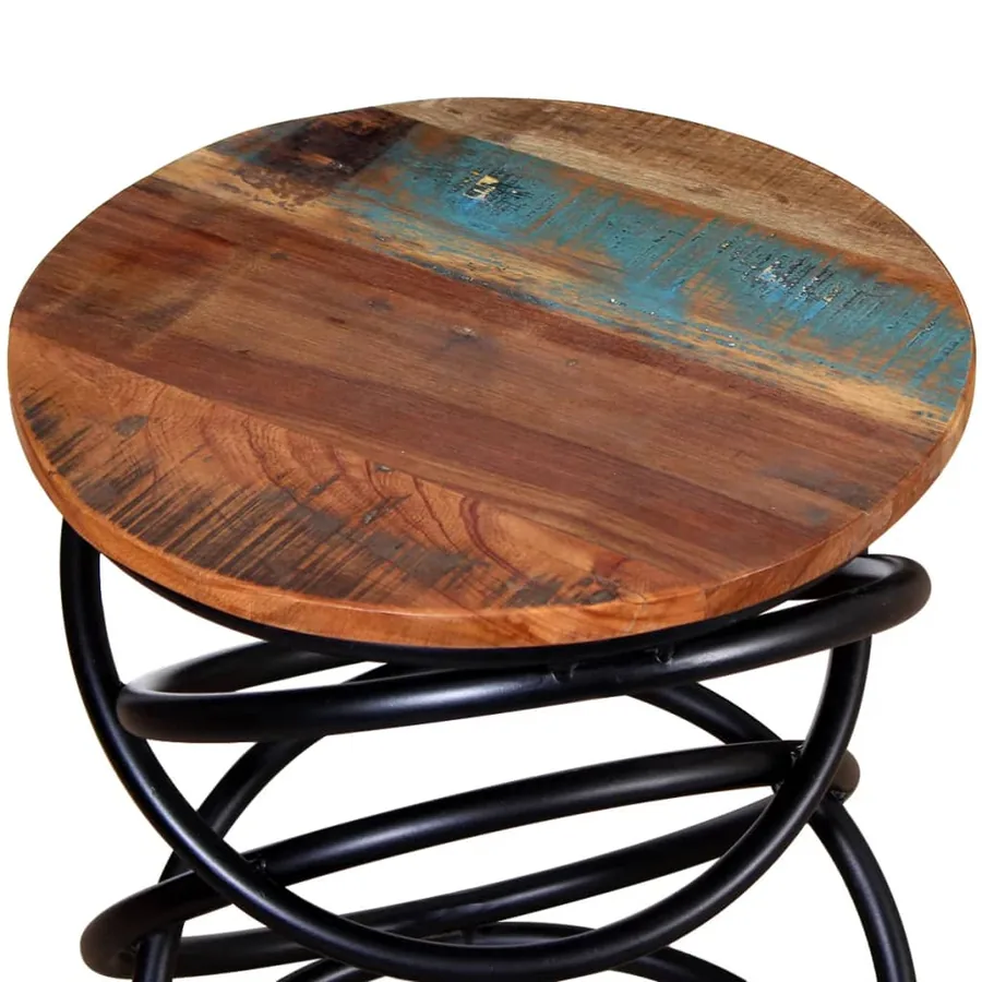 Table d'appoint Bois de récupération massif - 3