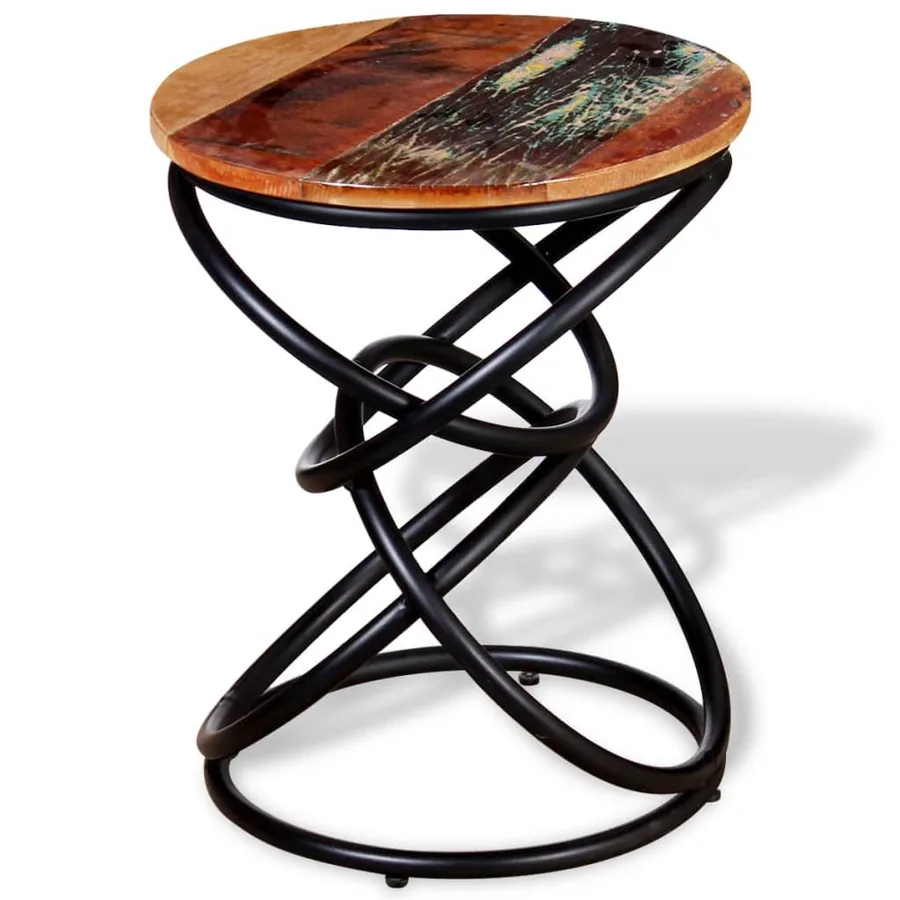 Table d'appoint Bois de récupération massif - 5