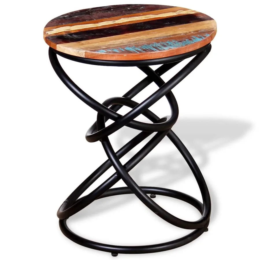 Table d'appoint Bois de récupération massif - 7